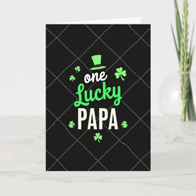Lucky Papa St Patricks Day Card (Front)