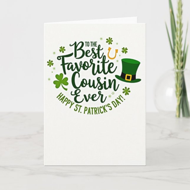 Lucky Pattern St Patricks Day Card (Front)