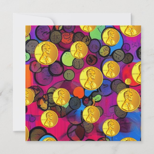 Lucky Pennies Holiday Card (Front)