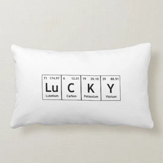 Multicolor Chemistry & Periodic Table Gift Made of Copper and Tellurium Science Throw Pillow 18x18 