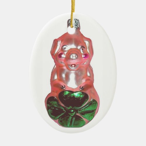 Lucky Pig Ceramic Ornament