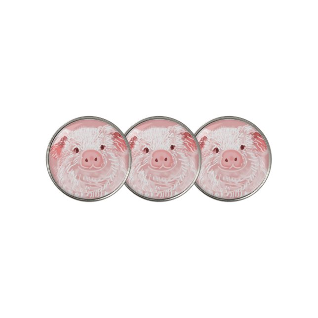 Lucky piglet GolfballMarker Golf Ball Marker (3 Up)