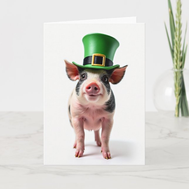 Lucky Piglet Greeting Card (Front)