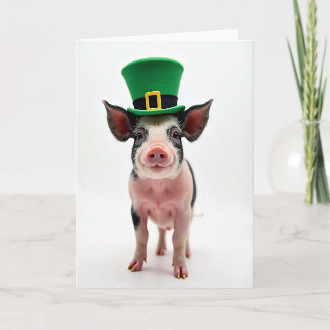 Lucky Piglet Portrait Card (Front)