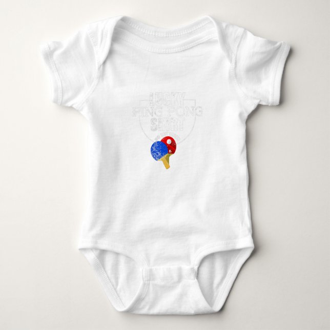 Lucky Ping Pong  Funny  For Table Tennis Players Baby Bodysuit (Front)