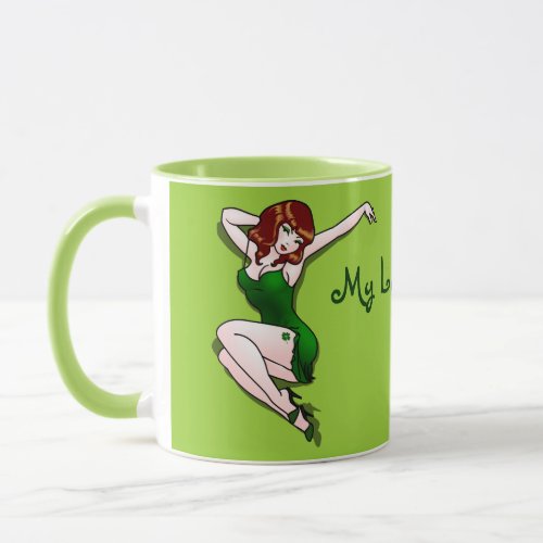 Lucky Pinup Cups  Mugs St Patricks Day Mug