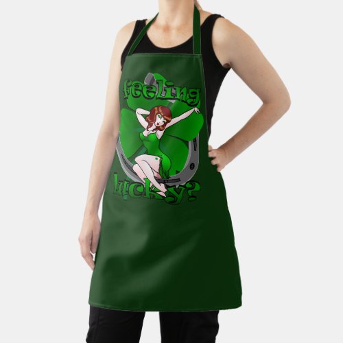 Lucky Pinup Girl Apron St Patricks Pinup Aprons