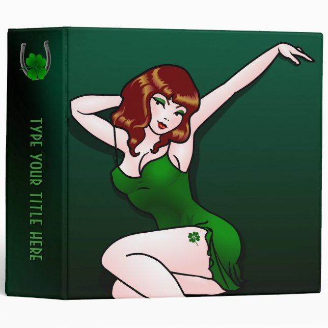 Lucky Pinup Girl Binder Personalized Lucky Binder (Front/Spine)