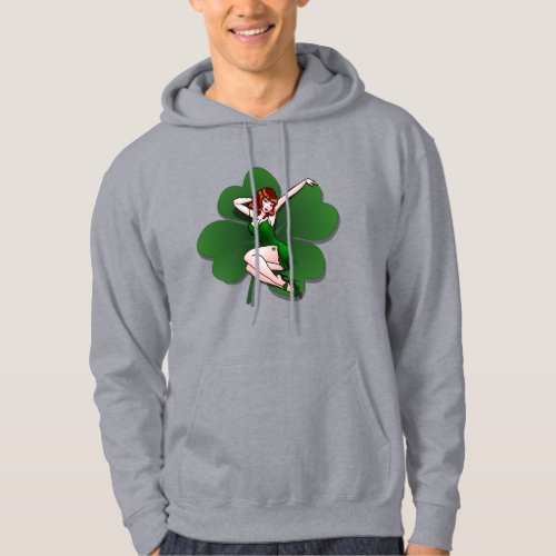 Lucky Pinup Girl Hoodie Lucky Irish Pinup Shirt