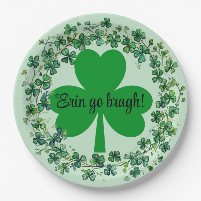 Lucky Plates for an Irish Theme Celebration (Front)