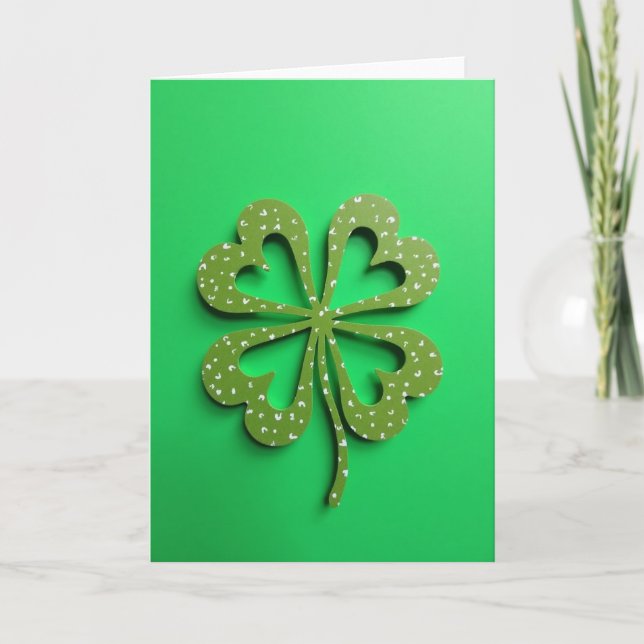 Lucky Playful Clover Card (Front)