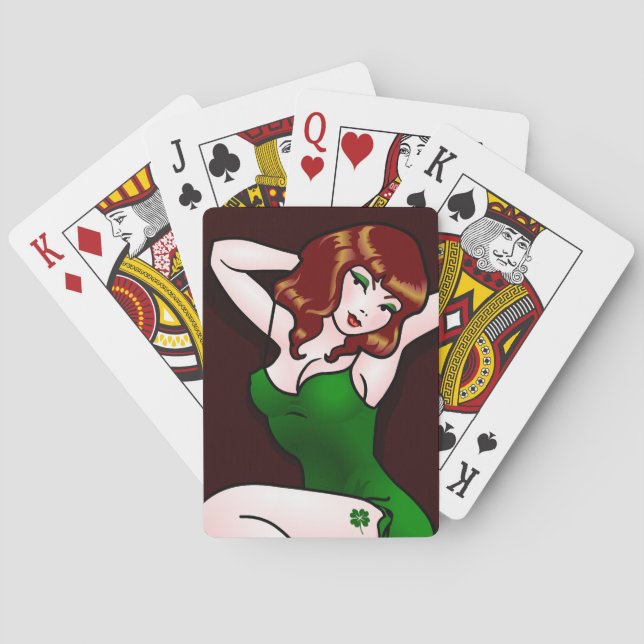 Lucky Playing Cards Lady Luck St Patrick's Cards (Back)