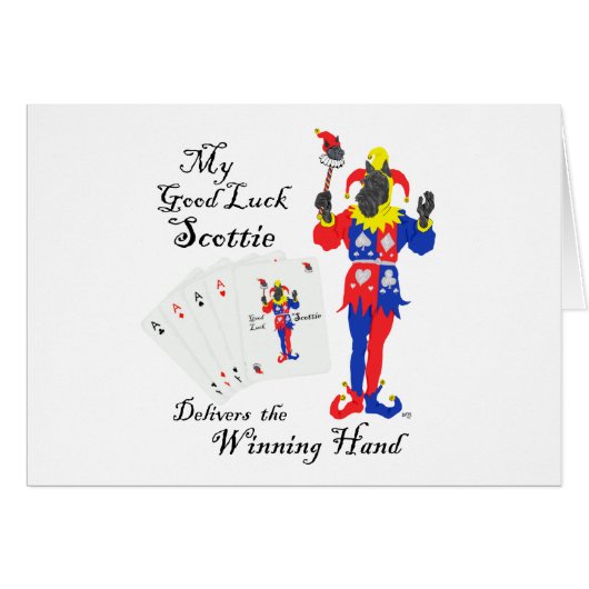 Lucky Poker Scottish Terrier (Front Horizontal)