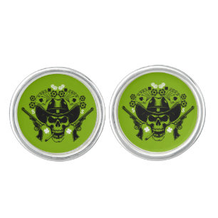 Lucky Poker Skull Cufflinks