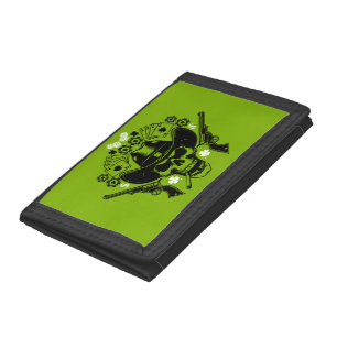 Lucky Poker Skull Trifold Wallet