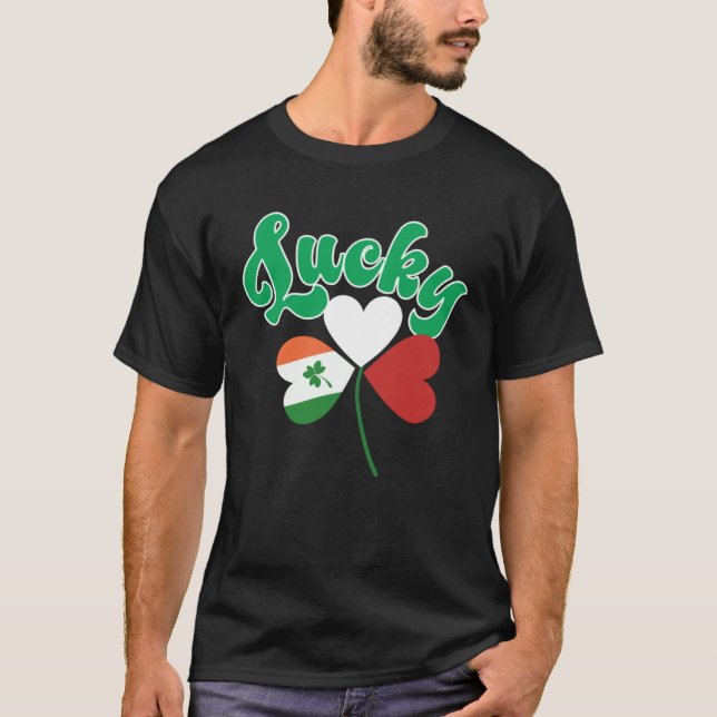 Lucky Polish Irish shamrock Saint Patricks Day  1 T-Shirt (Front)