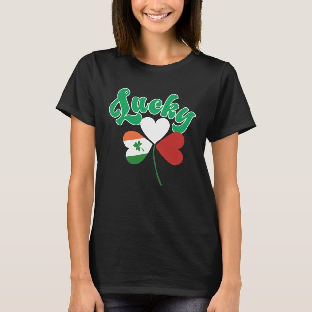 Lucky Polish Irish shamrock Saint Patricks Day  1 T-Shirt (Front)
