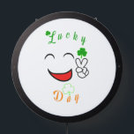 Lucky Pray Saint Dublin Day Patron Irish LED Sign<br><div class="desc">Lucky Pray Saint Dublin Day Patron Irish. Custom Illuminated Sign,  Back and Edgelighting,  15" Diameter. Buy the best gifts on Patrick's Feast Day 17 March for your grandpa,  grandma,  in-laws,  kids,  and yourself. #t-shirts #patrickday</div>