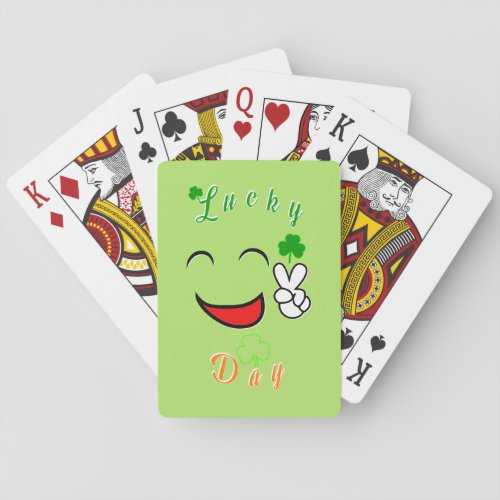 Lucky Pray Saint Dublin Day Patron Irish Poker Cards