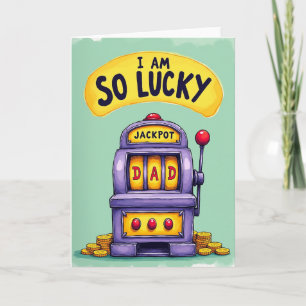 Lucky Purple Fortune Dad Card