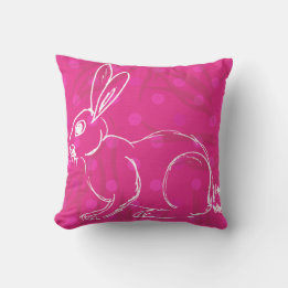 Lucky Rabbit Throw Pillow