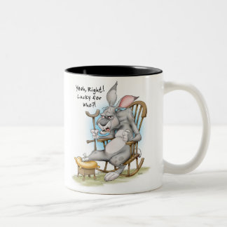 Lucky Rabbits Foot Two-Tone Coffee Mug