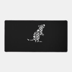 Lucky Rat Shamrocks Irish St Patricks Cute Clover Desk Mat
