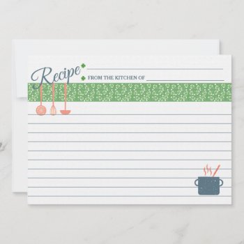 Lucky Recipe Card by CottonLamb at Zazzle