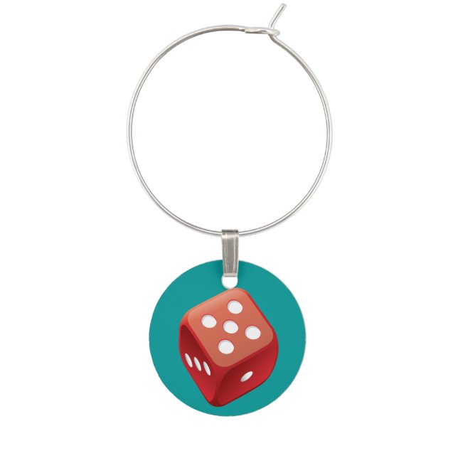 Lucky Red Dice Charm (Front)