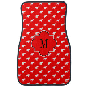 Lucky red Diva Elephants Car Mat