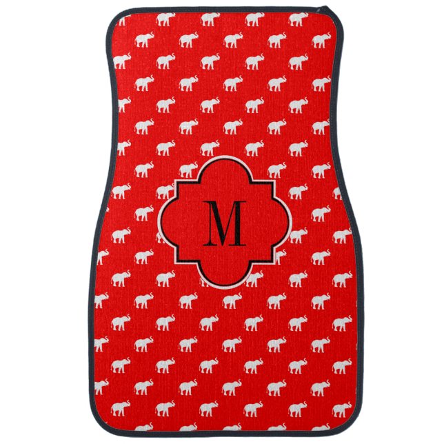 Lucky red Diva Elephants Car Mat (Front)