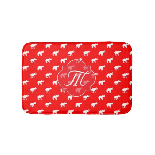 Lucky Red Elephant Bath Mat (Front)