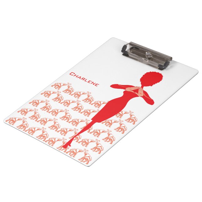 Lucky Red Elephant Clipboard (Angled)