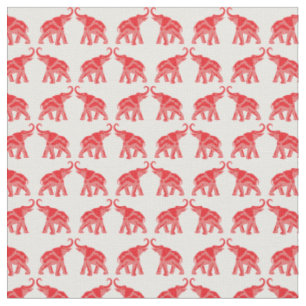 Lucky Red Elephant Fabric