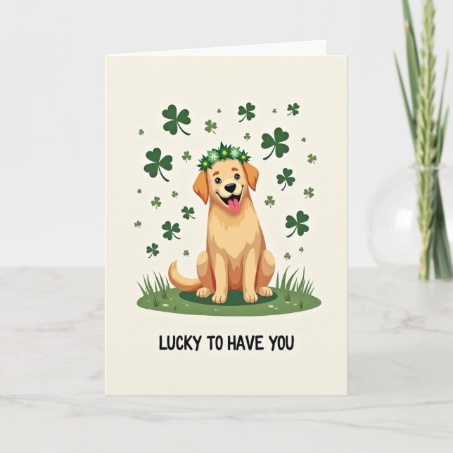 Lucky Retriever Friend Card (Front)