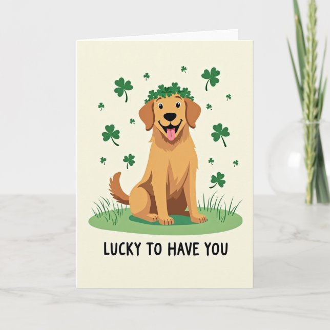 Lucky Retriever Smile Card (Front)