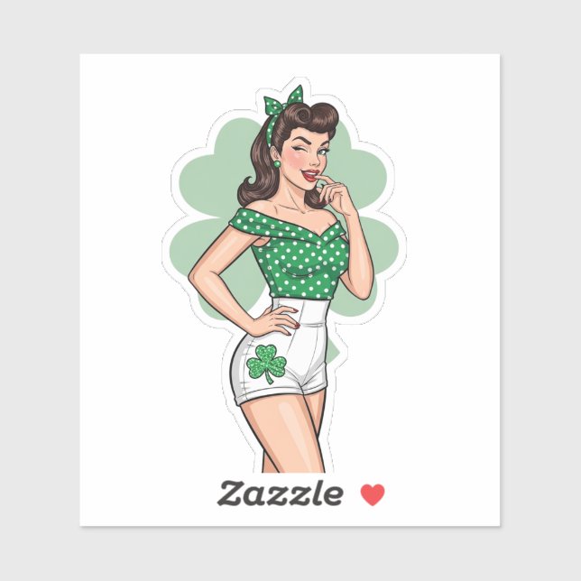 Lucky Retro Glam Sticker (Sheet)