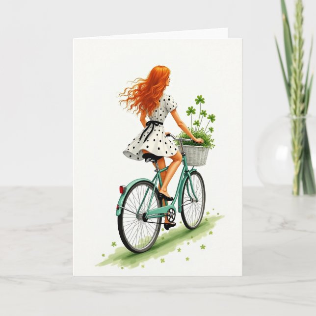 Lucky Ride Bicycle Scene Card (Front)