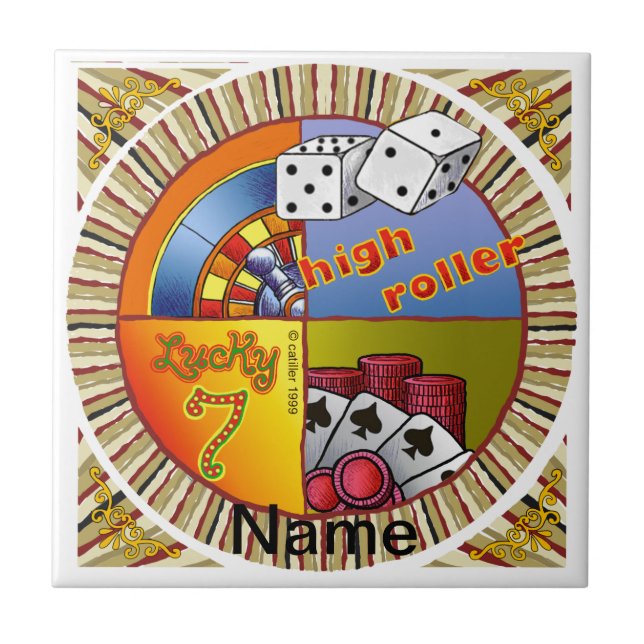 Lucky Roulette Ceramic Tile (Front)