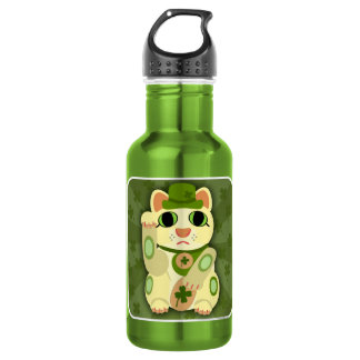 Lucky Saint Patrick's Day Cat Water Bottle