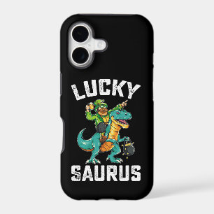 Lucky Saurus Dinosaur T Rex St Patrick's Day iPhone 17 Case