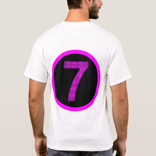 Lucky Seven Vibrational Spirals 7 Back of Shirt