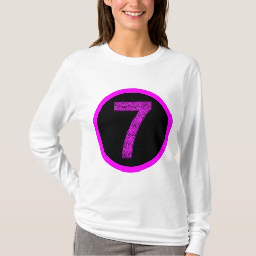 Lucky Seven Vibrational Spirals Circle Crest Shirt