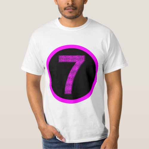Lucky Seven Vibrational Spirals Magenta Logo Shirt
