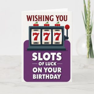 Lucky Sevens Birthday Card