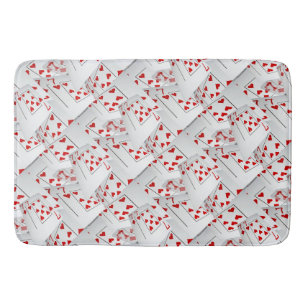 Lucky Sevens Diamonds And Hearts Poker Cards, Bath Mat