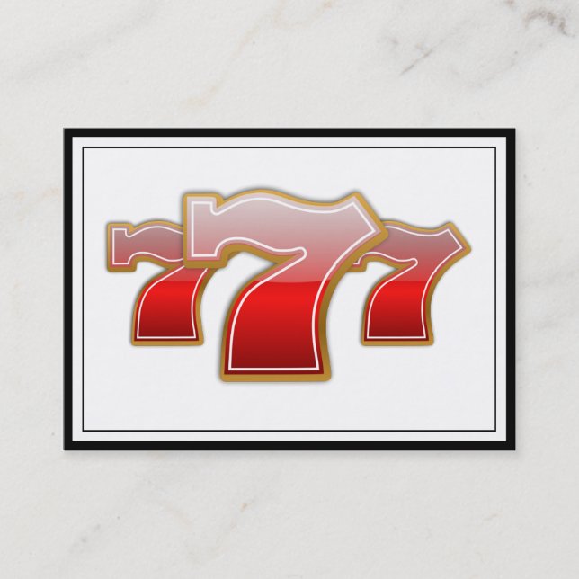 Lucky Sevens - Slot Machine Jackpot Business Card (Front)