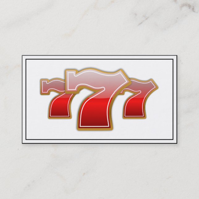 Lucky Sevens - Slot Machine Jackpot Business Card (Front)