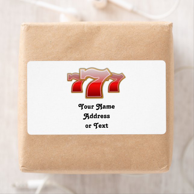 Lucky Sevens - Slot Machine Jackpot Label (Insitu)