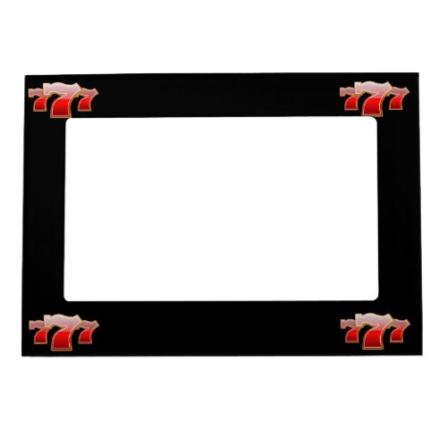 Lucky Sevens _ Slot Machine Jackpot Magnetic Picture Frame